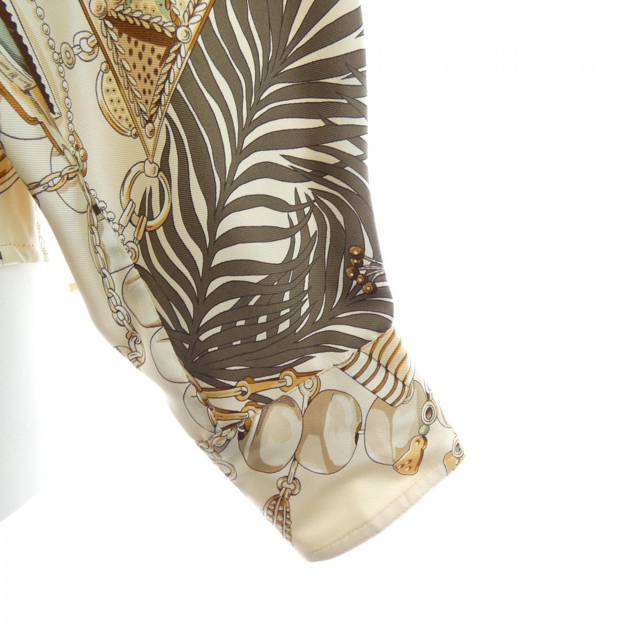 【ヴィンテージ】エルメス HERMES TERRES PRECIEUSES ツイルレーヌ. シャツ