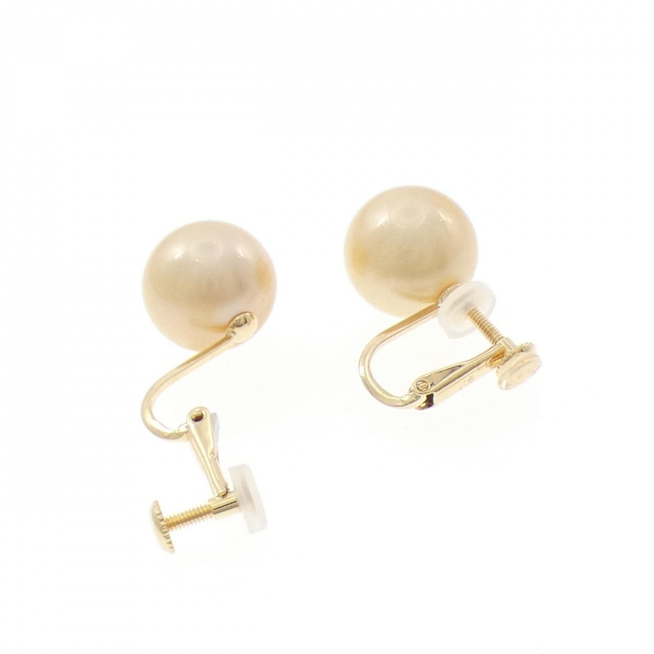 K18YG 白蝶パール イヤリング 11.4mm