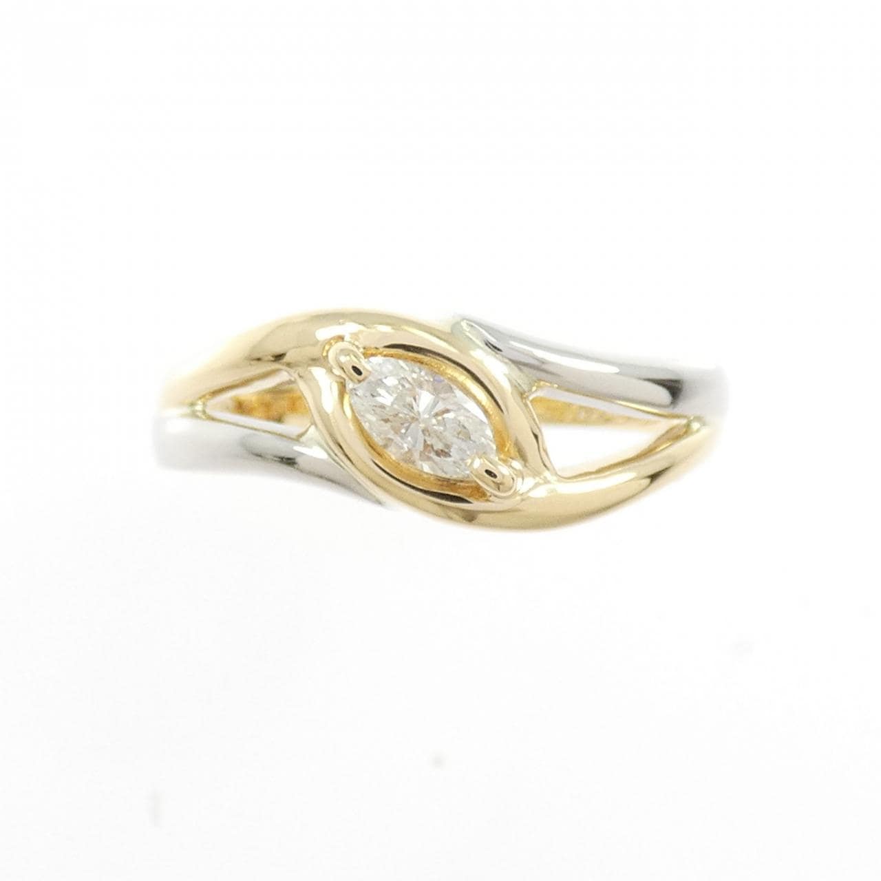 K18YG/PT900 ダイヤモンド リング 0.16CT