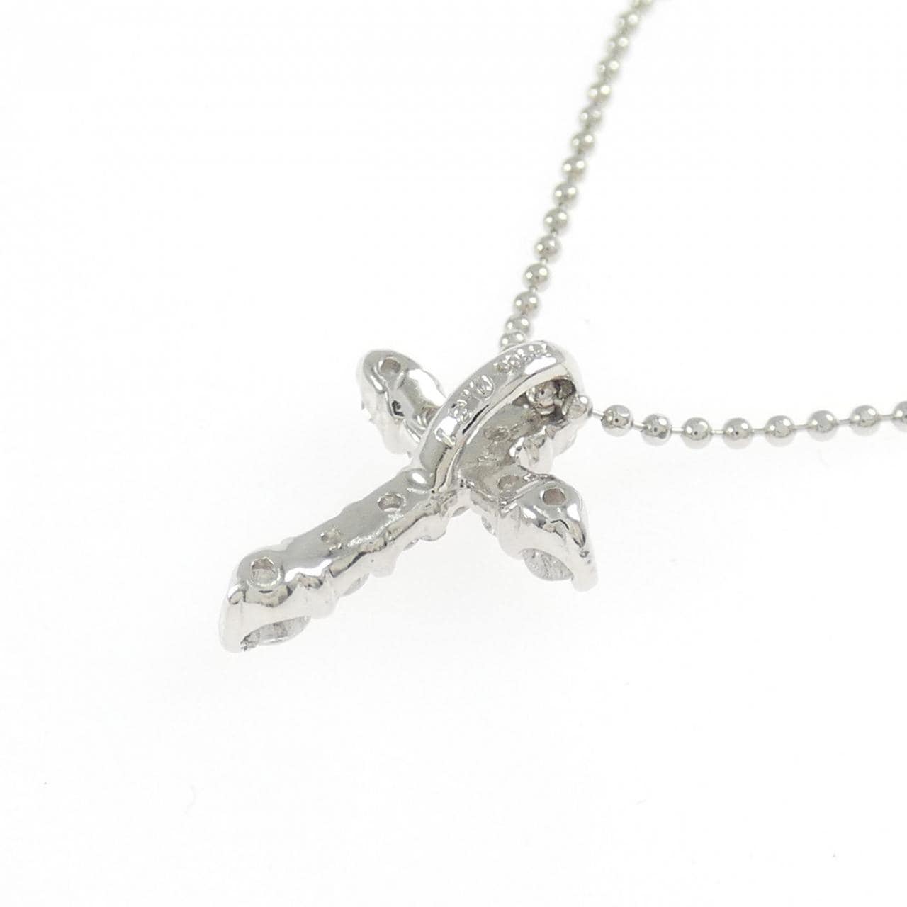 PT900/PT850 クロス ダイヤモンド ネックレス 0.31CT