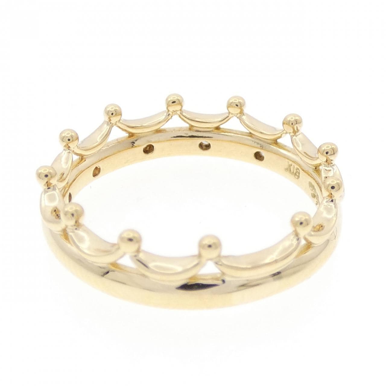 K18YG クラウン ダイヤモンド リング 0.07CT