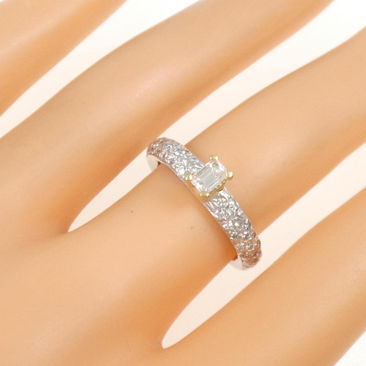 PT900/K18YG ダイヤモンド リング 0.75CT