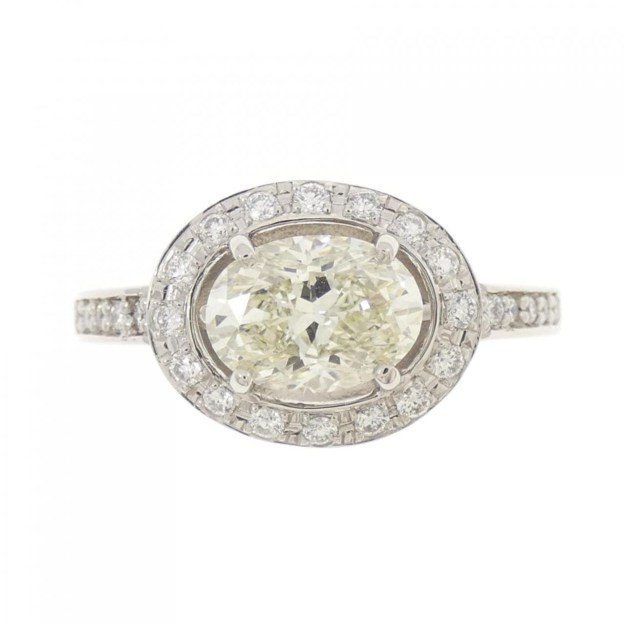 【リメイク】PT ダイヤモンド リング 1.194CT M VS2 オーバルカット