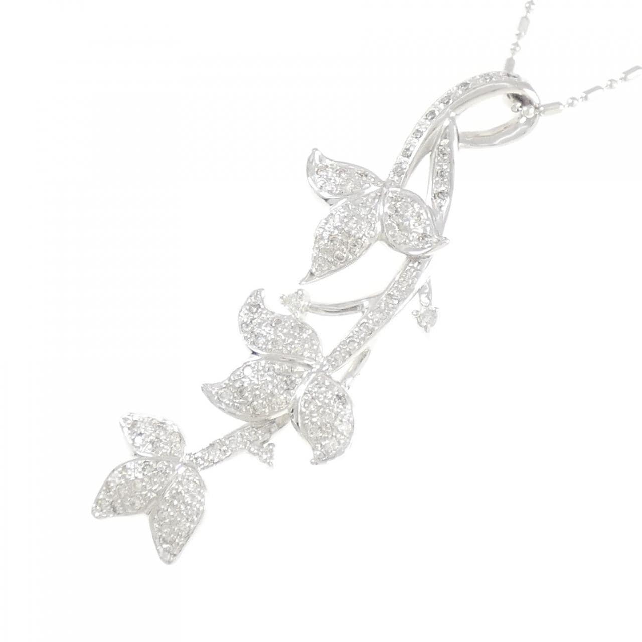 K18WG ダイヤモンド ネックレス 0.58CT