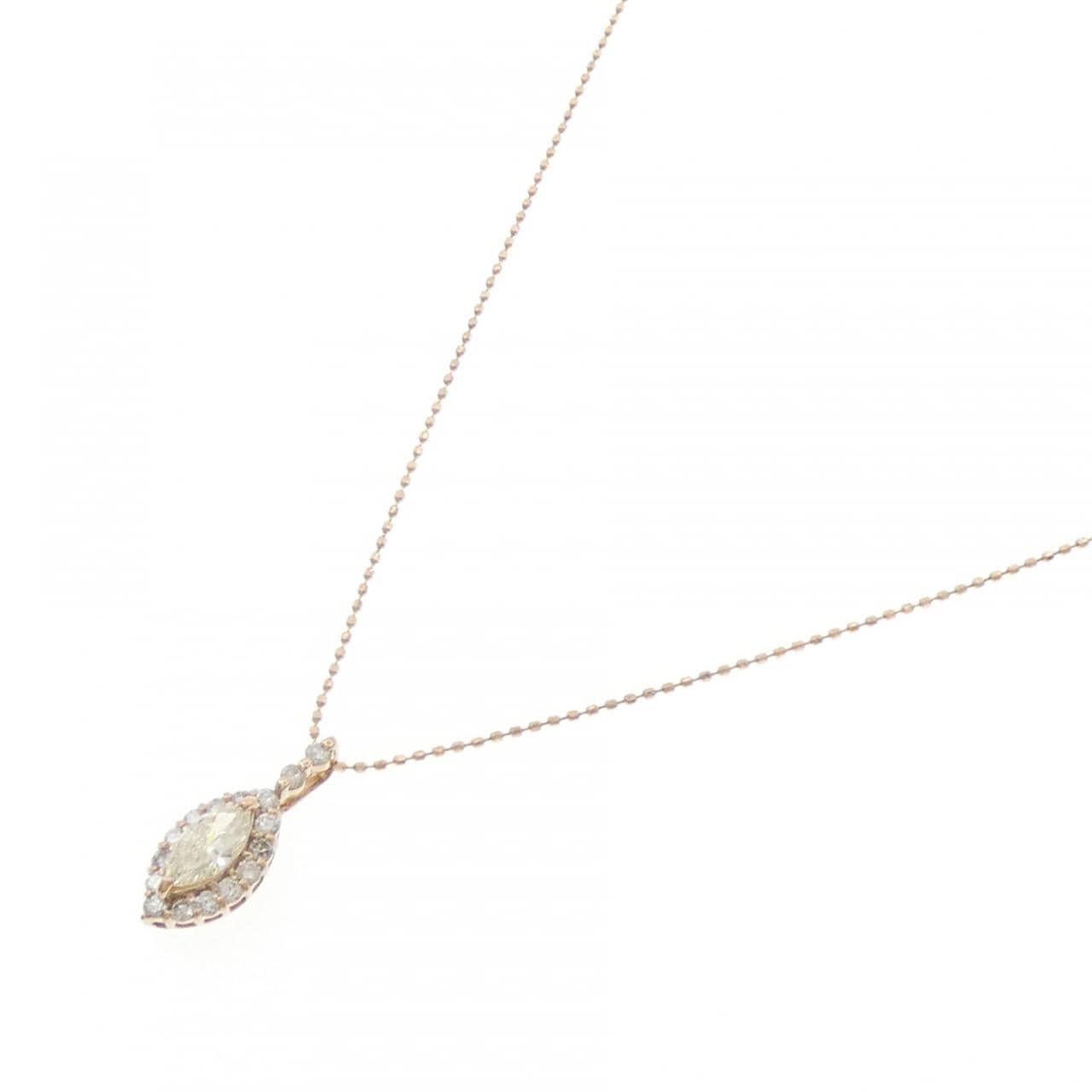 K18PG/750PG ダイヤモンド ネックレス 0.353CT