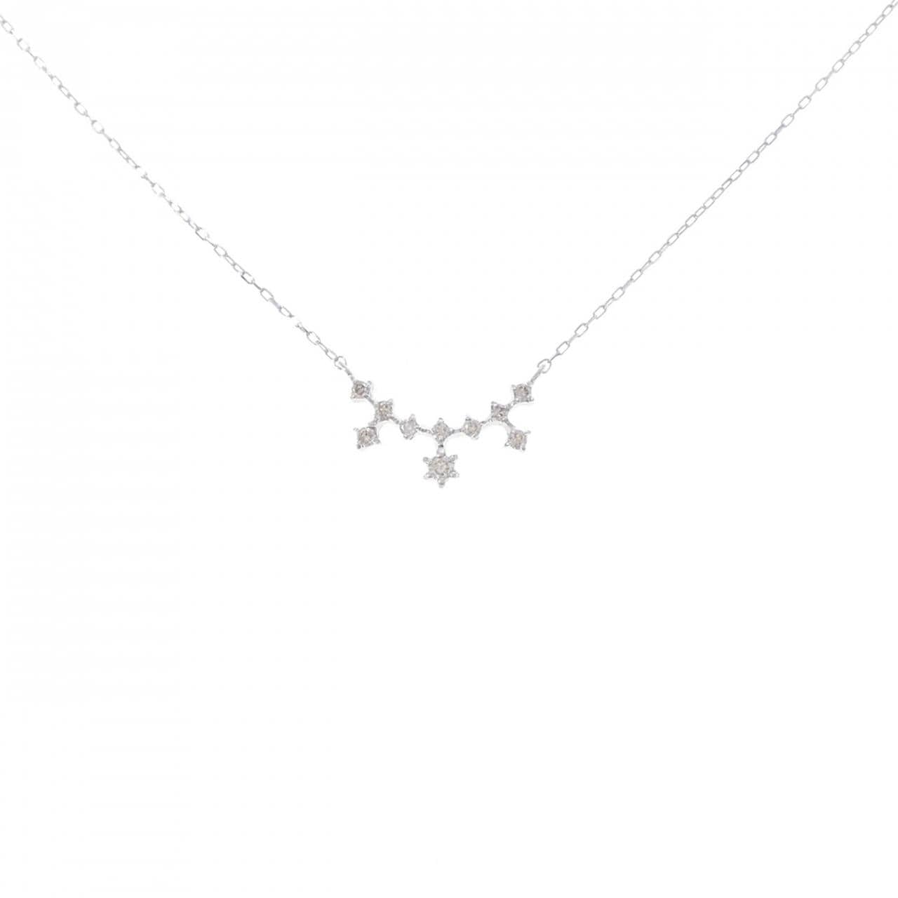 K10WG ダイヤモンド ネックレス 0.06CT