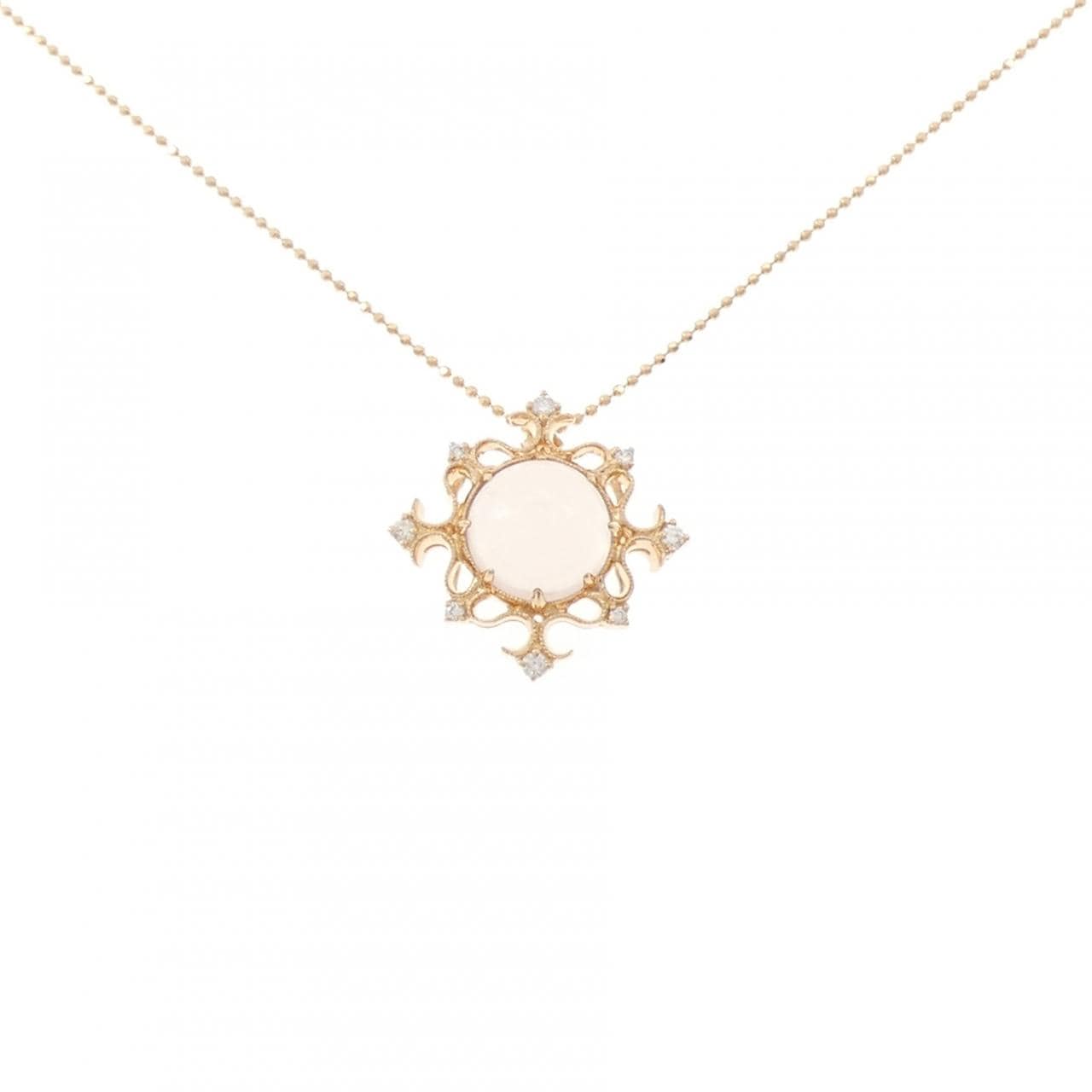 K18PG ローズクオーツ ネックレス 4.12CT