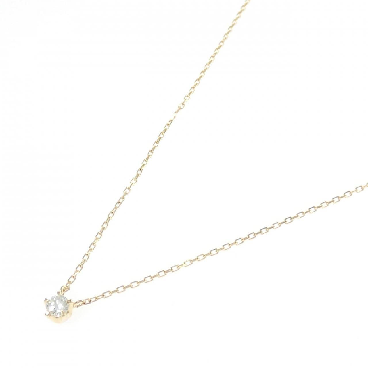 K18YG ソリティア ダイヤモンド ネックレス 0.17CT