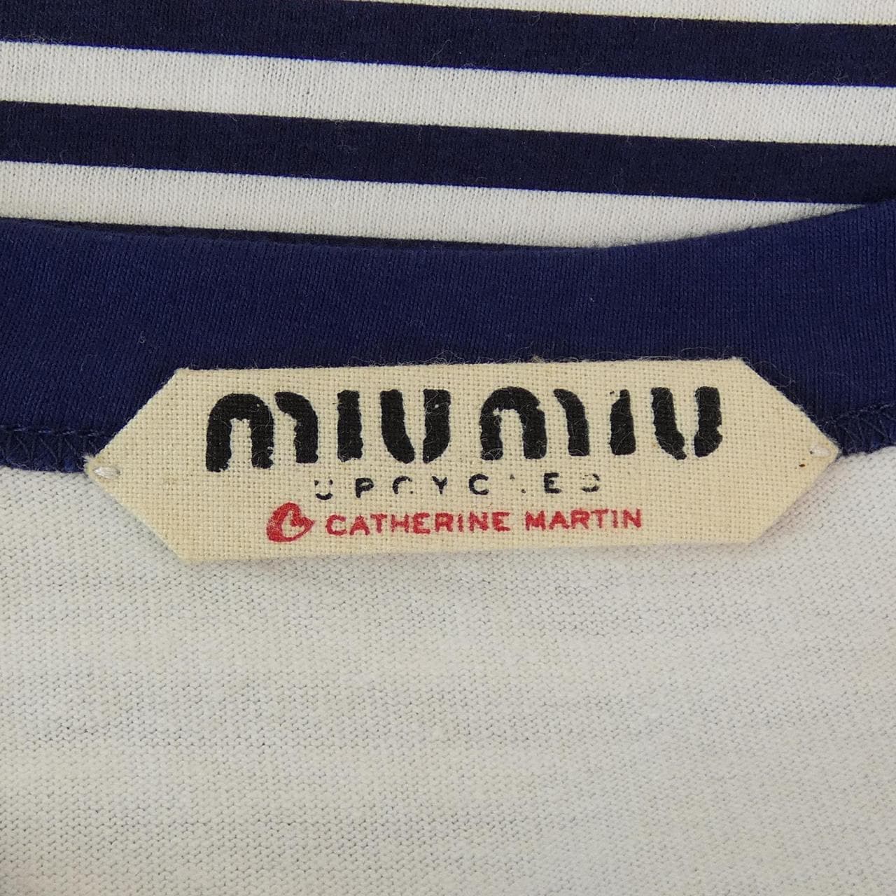 ミュウミュウ MIU MIU MIU MIU UPCYCLED　MIU MIU ロゴ MJT718 SOOO 1787 タンクトップ