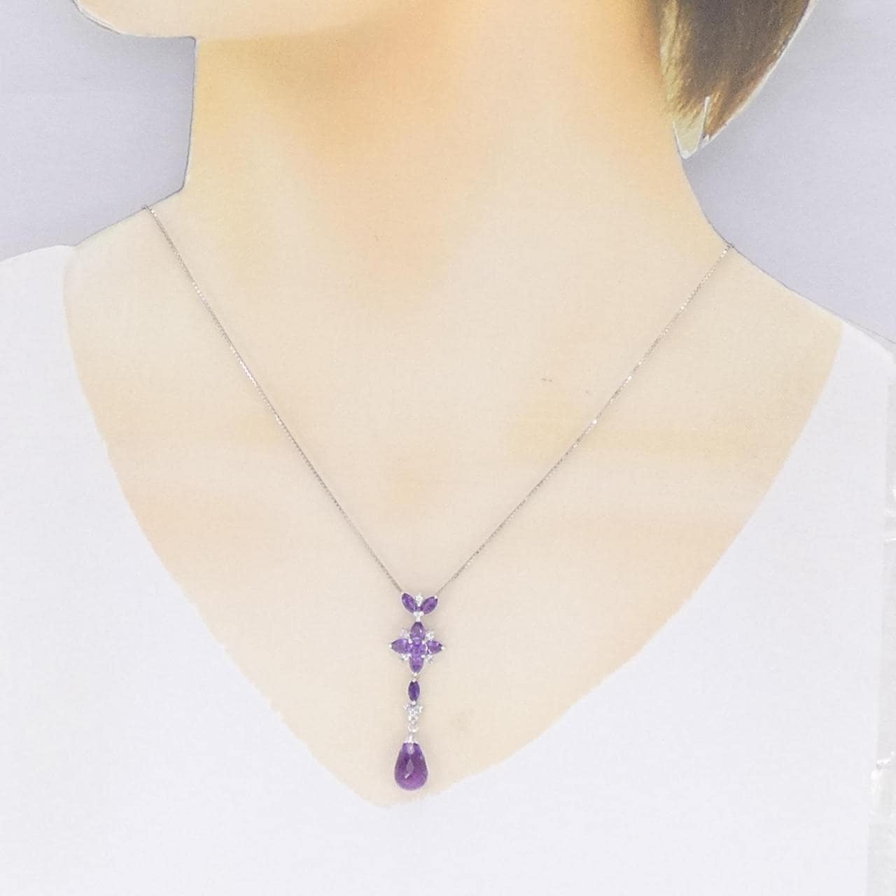 K14WG紫水晶项链