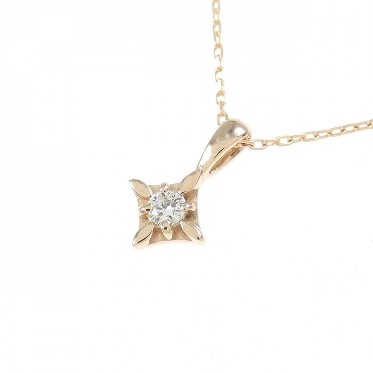 K18PG ダイヤモンド ネックレス 0.03CT