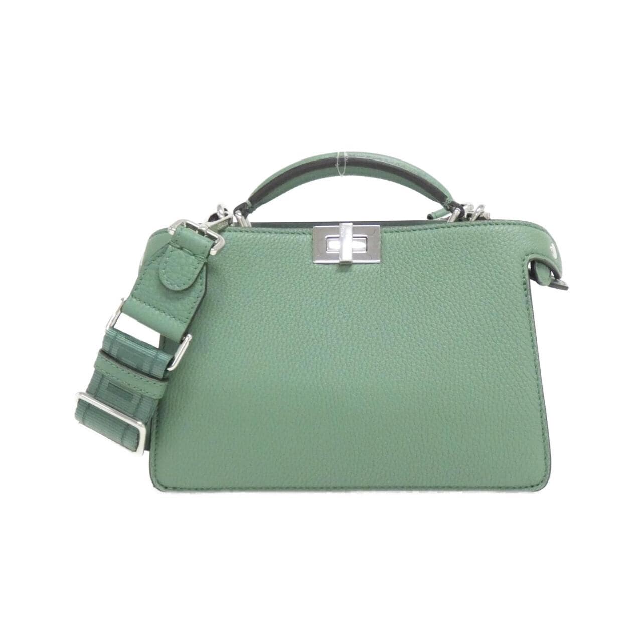 Fendi Blue Quilted Lambskin Leather Dotcom Click Small