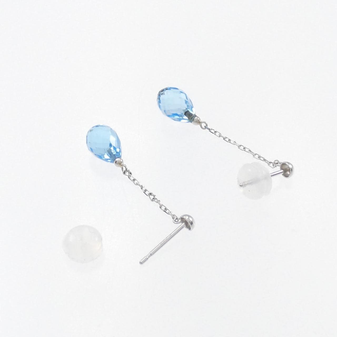 【新品】PT900 ブルートパーズ ピアス