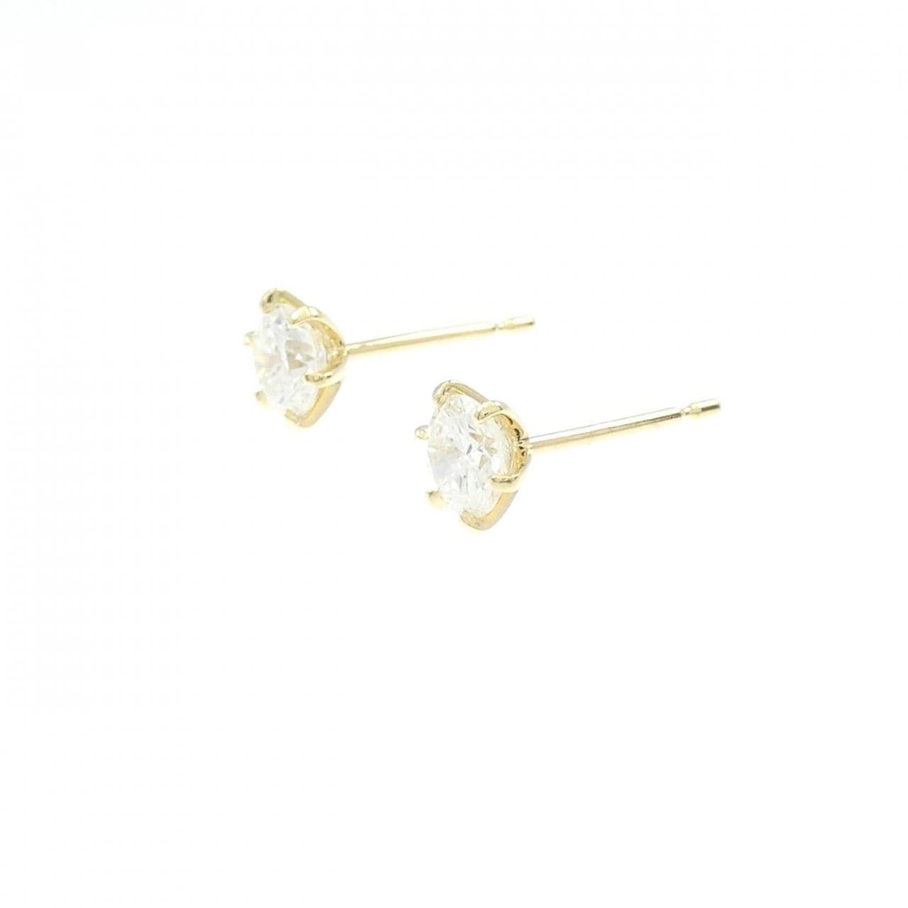 【リメイク】K18YG/ST ダイヤモンド ピアス 0.401CT 0.411CT F-G VS1-2 VG-Good