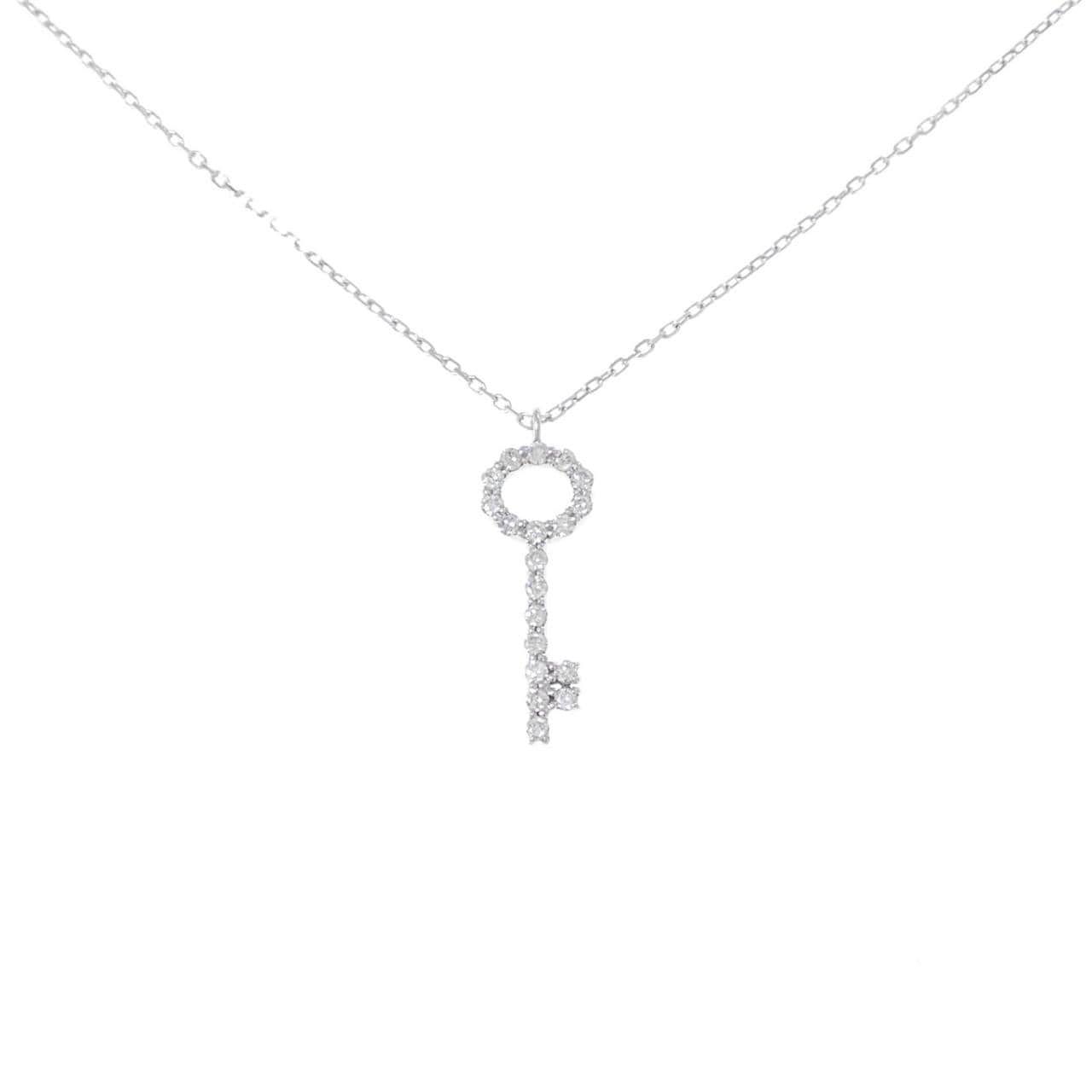 K18WG ダイヤモンド ネックレス 0.12CT
