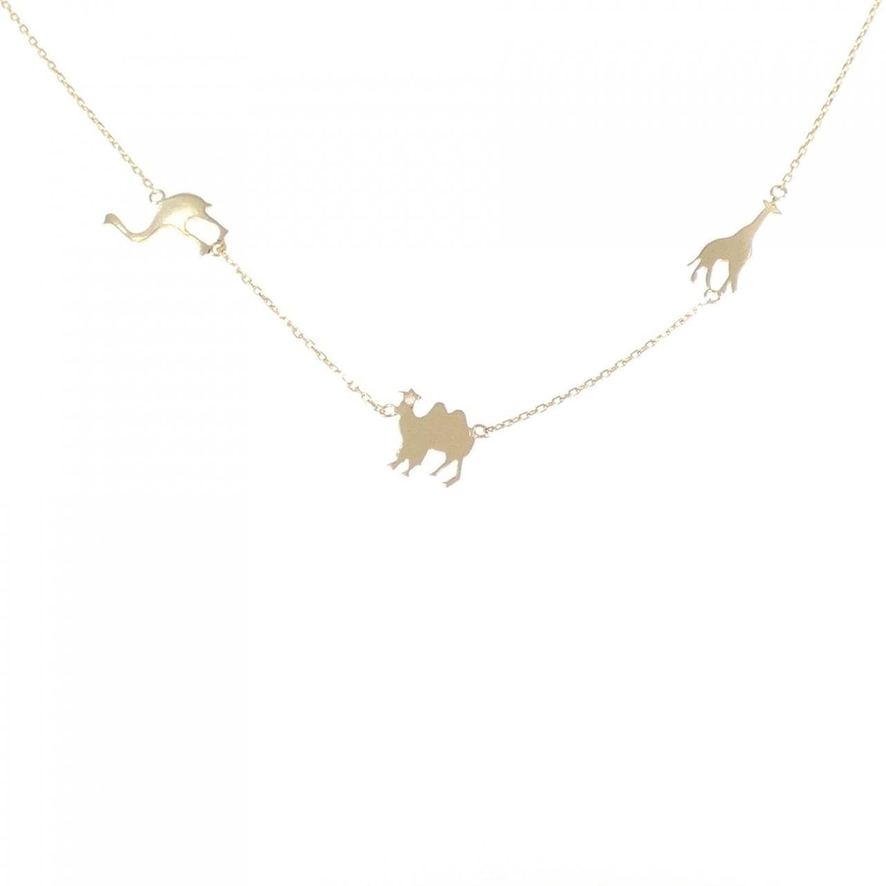 K18YG アニマル ダイヤモンド ネックレス