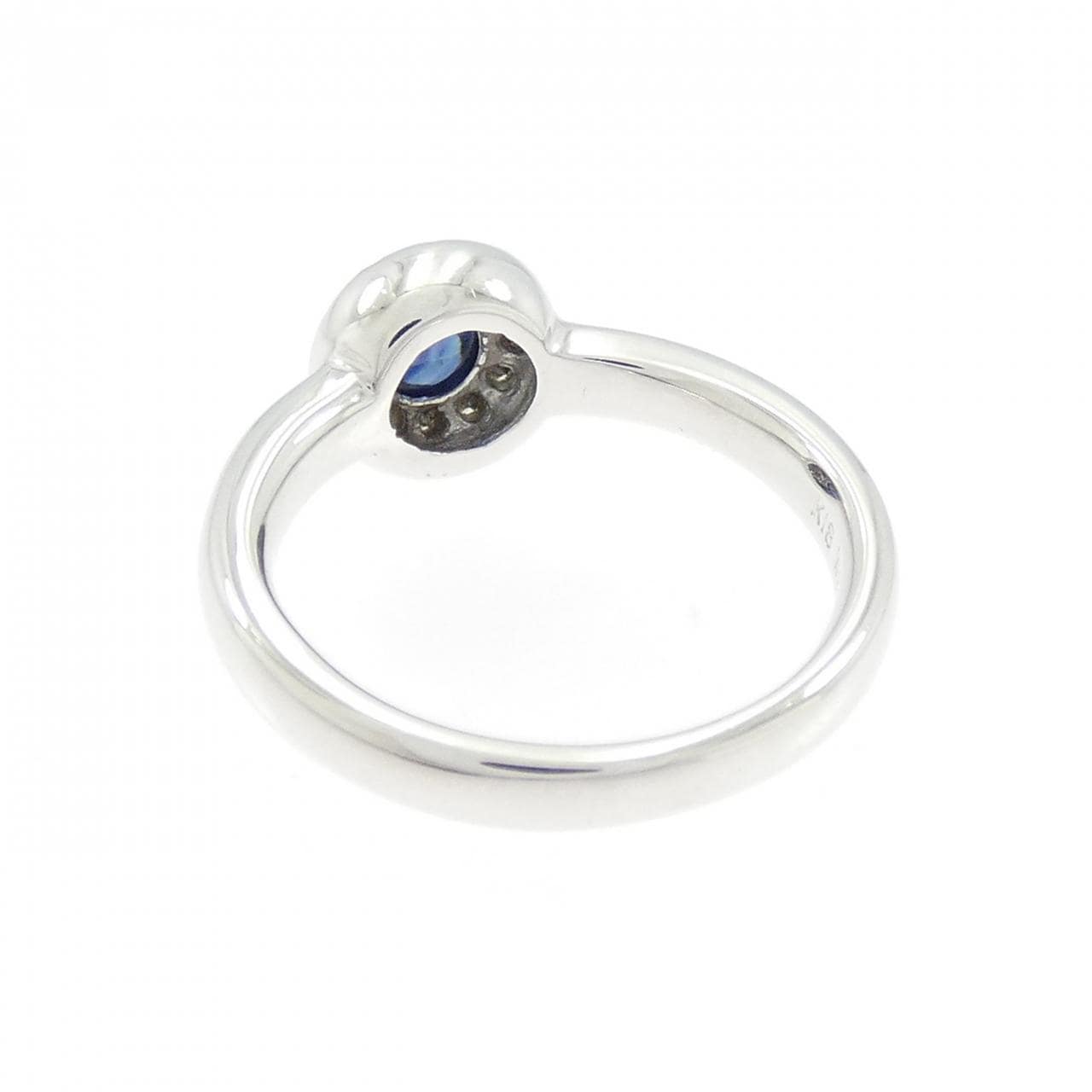K18WG サファイヤ リング 0.36CT