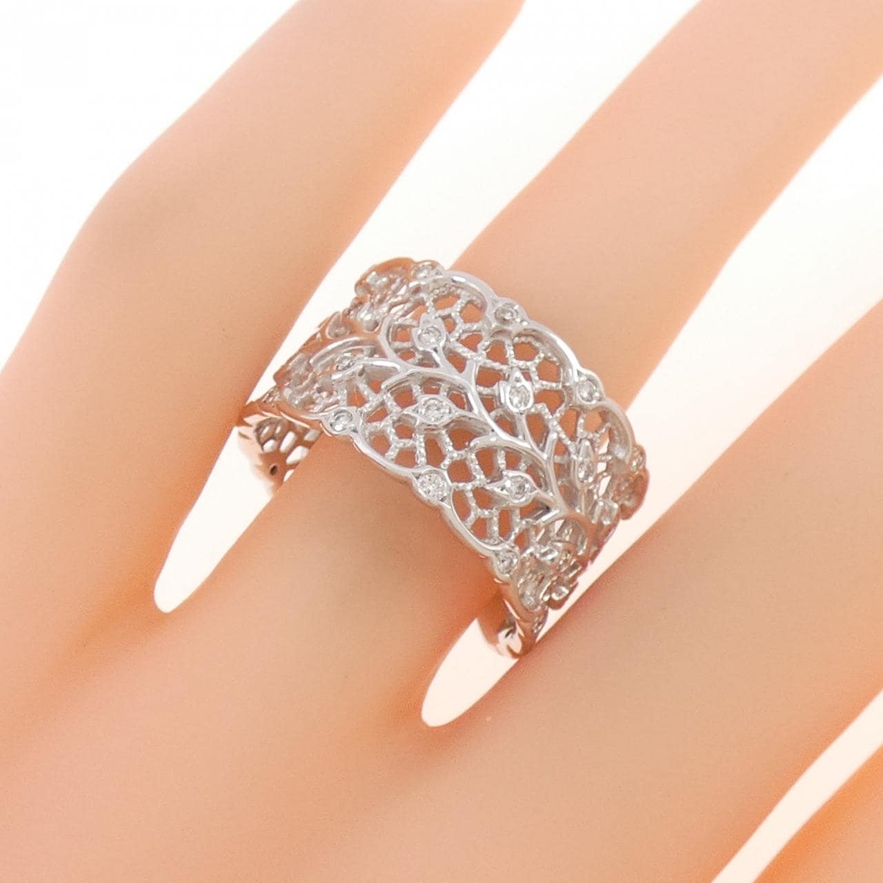 K18WG ダイヤモンド リング 0.38CT