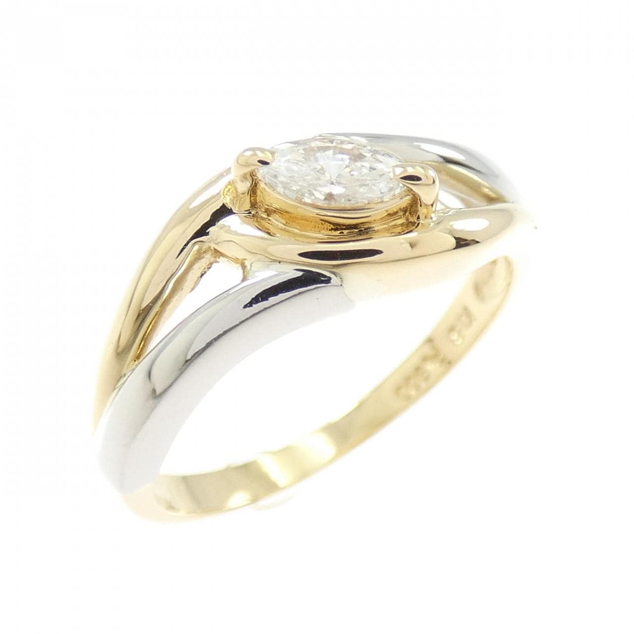 K18YG/PT900 ダイヤモンド リング 0.16CT