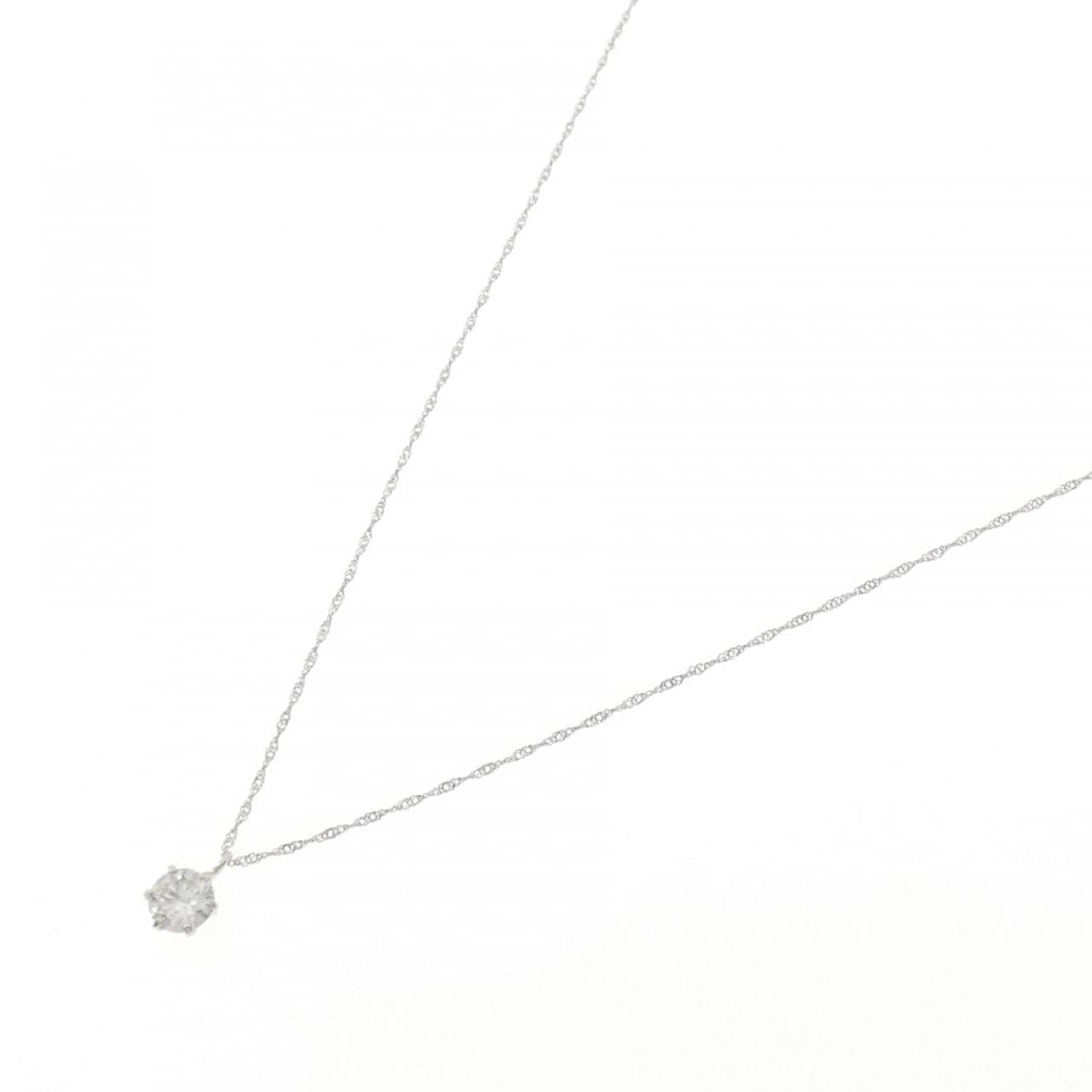 PT999/PT850 ソリティア ダイヤモンド ネックレス 0.25CT