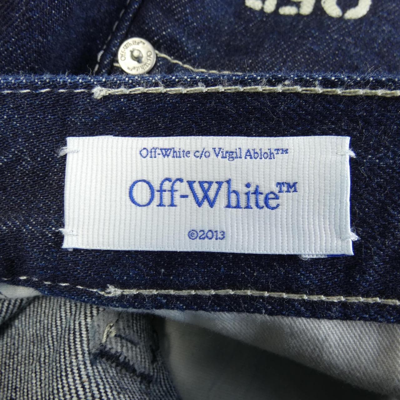 OFF-WHITE-WHITE 牛仔裤