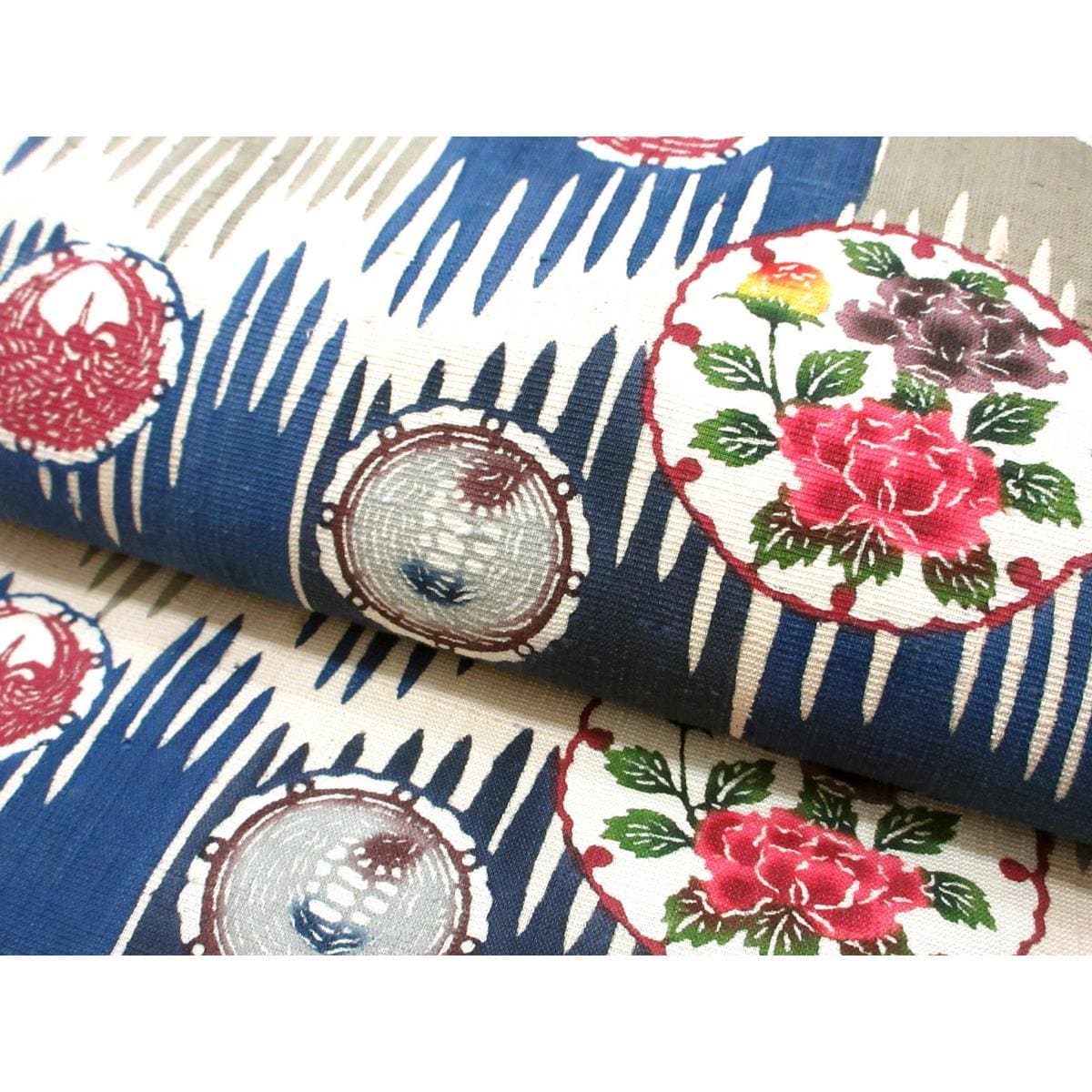 【未使用品】名古屋帯　琉球びんがた　染さくはら