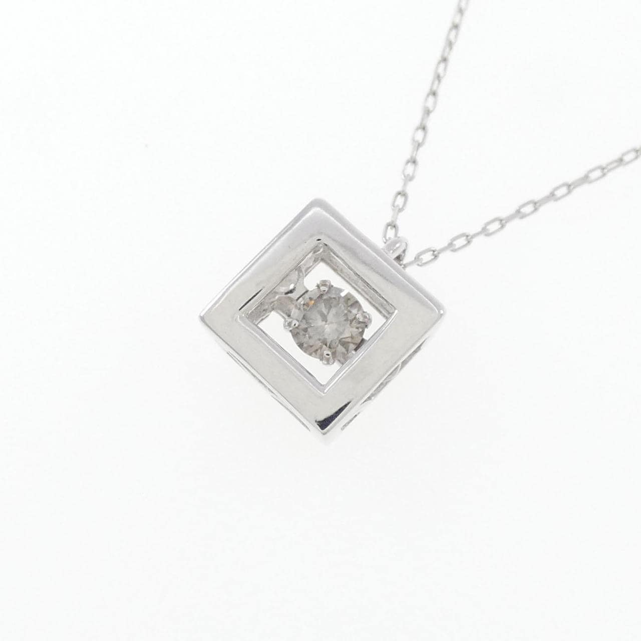 K18WG ダイヤモンド ネックレス 0.10CT