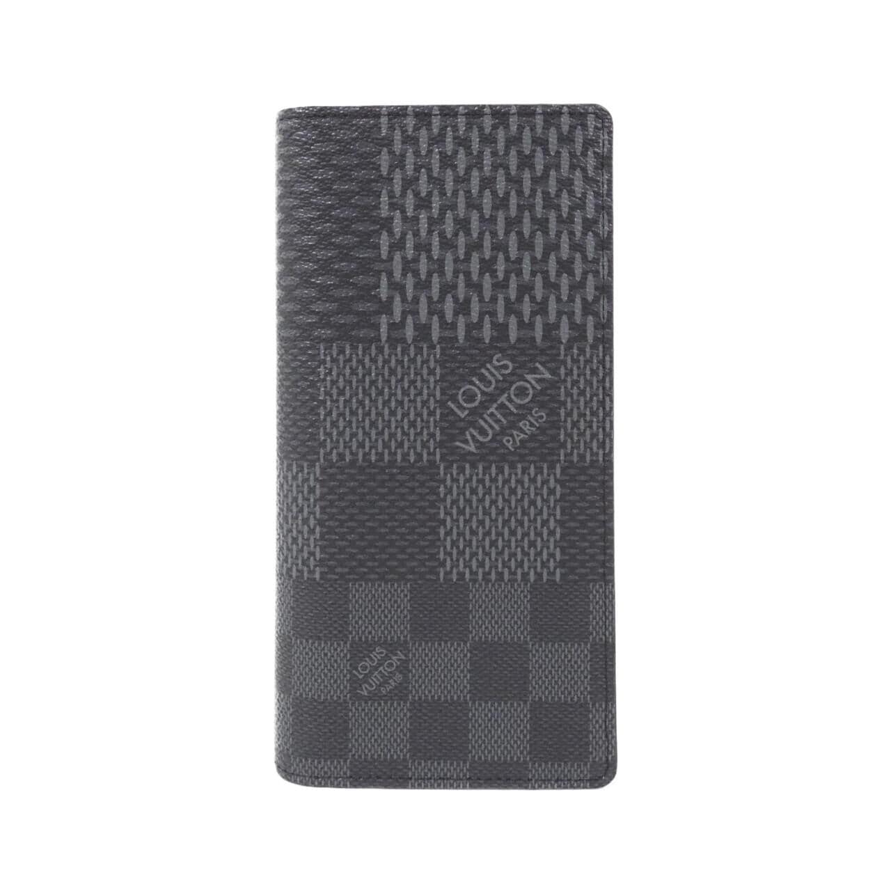 LOUIS VUITTON Damier Graphite 3D Portefeuille Brazza N60436 Wallet
