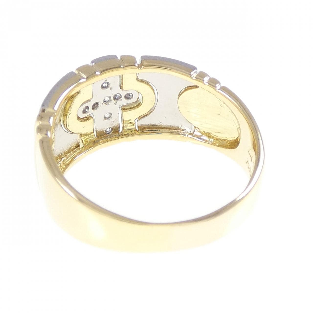 K18YG/PT900 ダイヤモンド リング 0.17CT