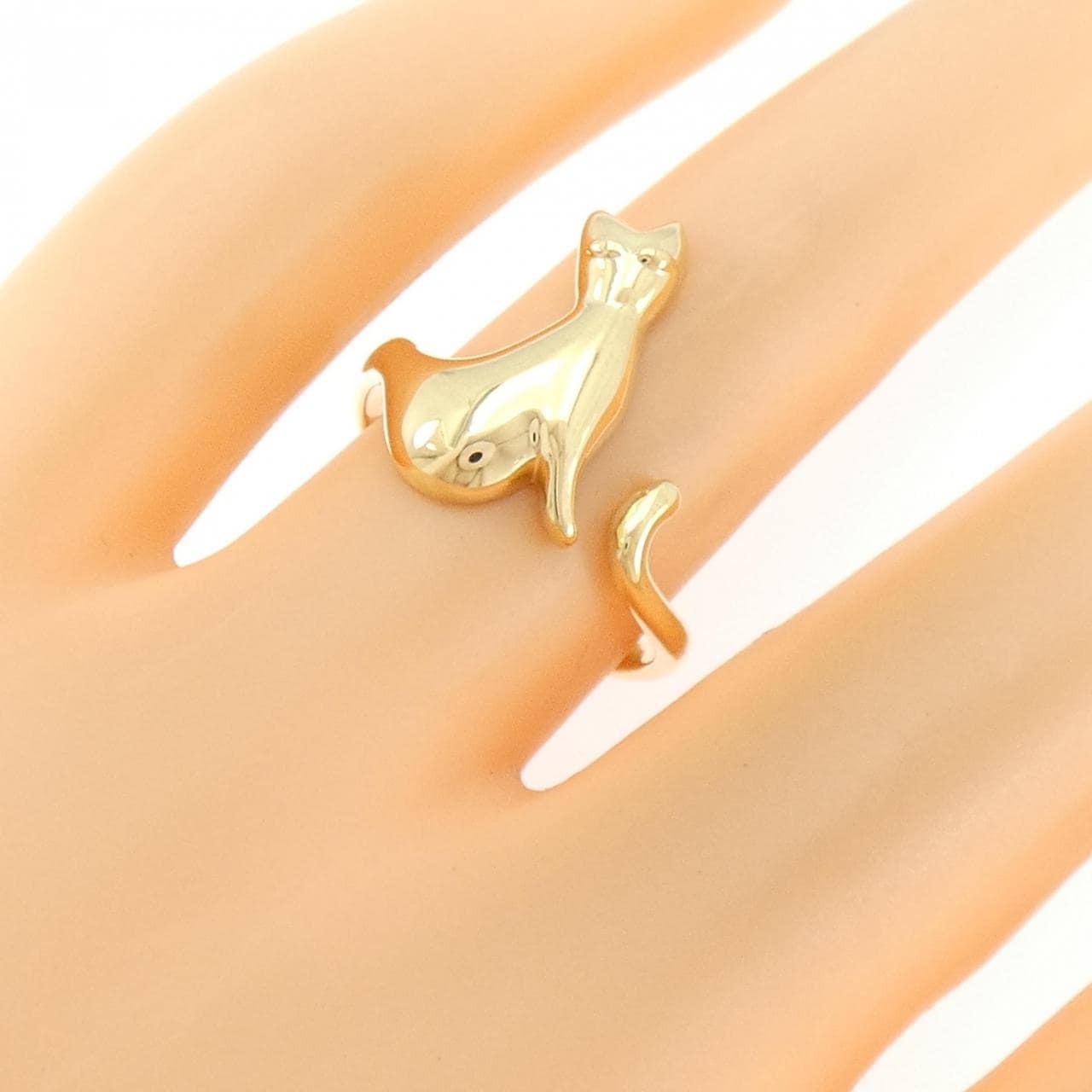 K18YG キャット リング