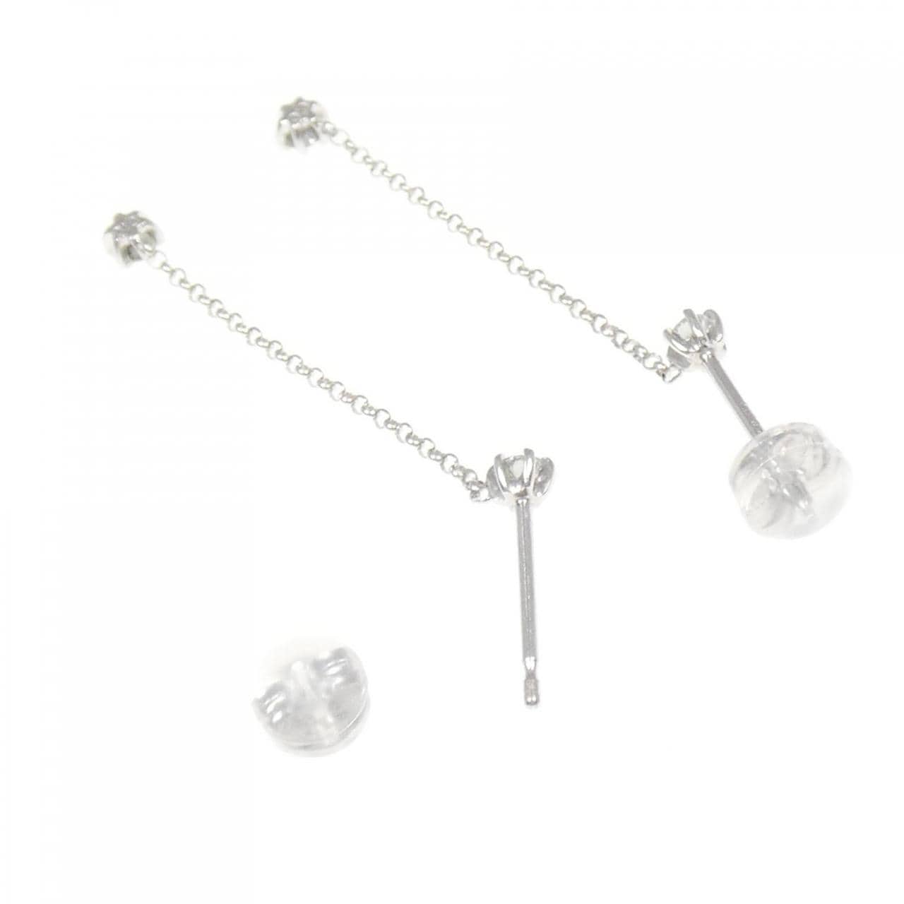 K18WG ダイヤモンド ピアス 0.20CT