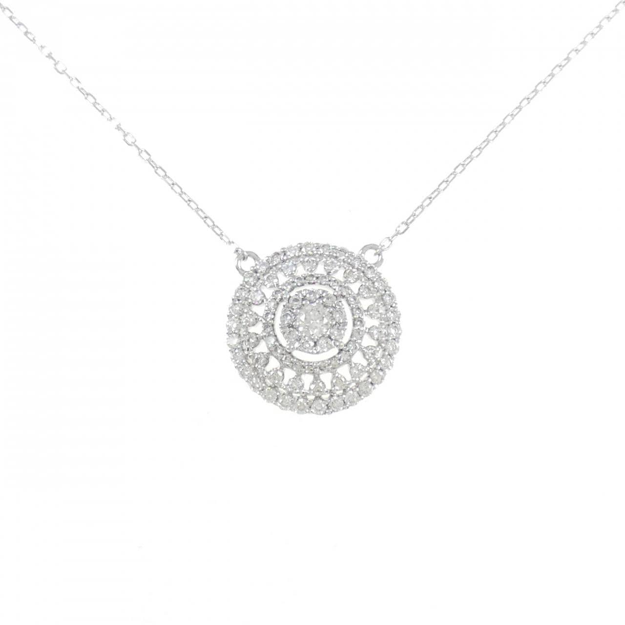 K18WG ダイヤモンド ネックレス 1.00CT