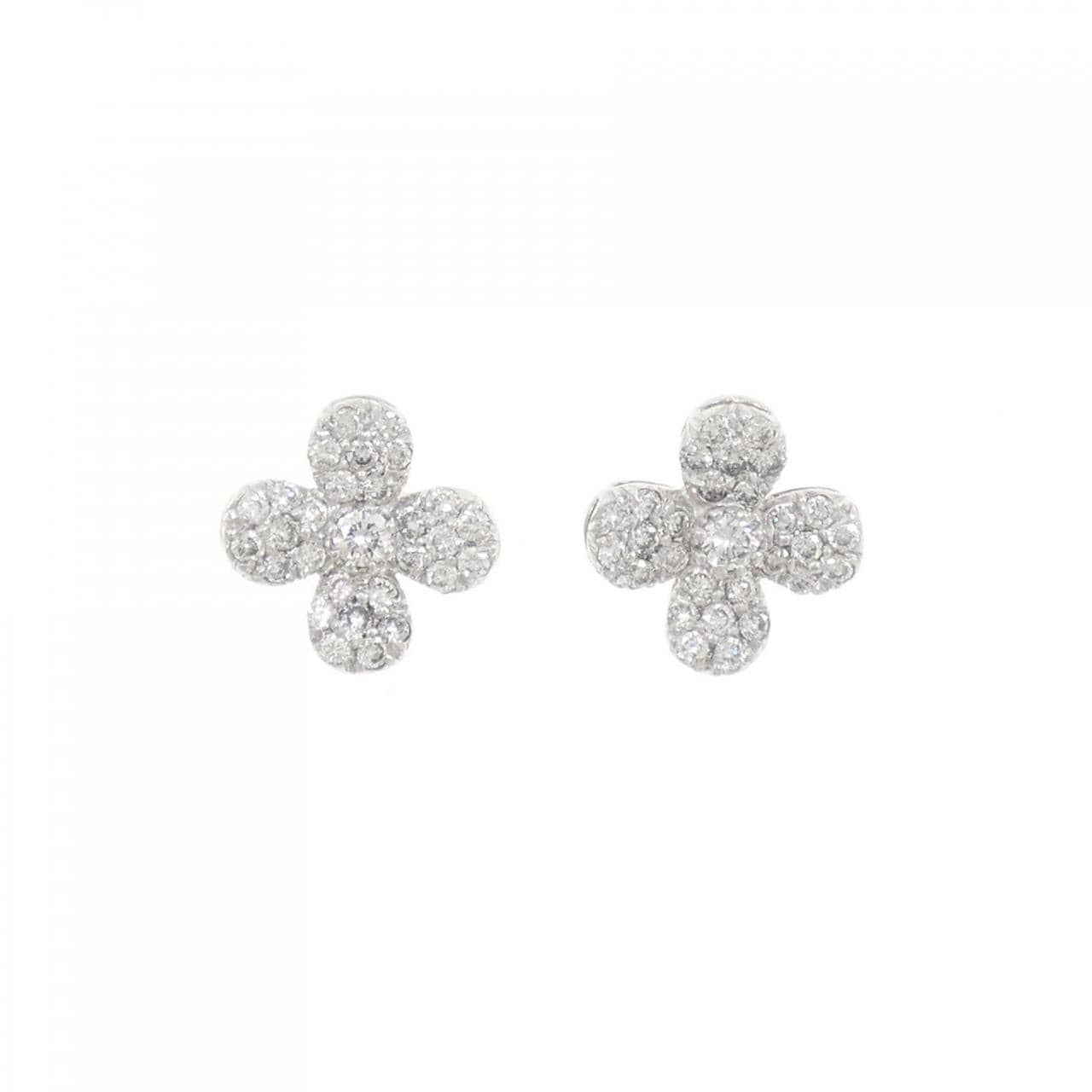 ポンテヴェキオ フラワー ダイヤモンド ピアス 0.66CT