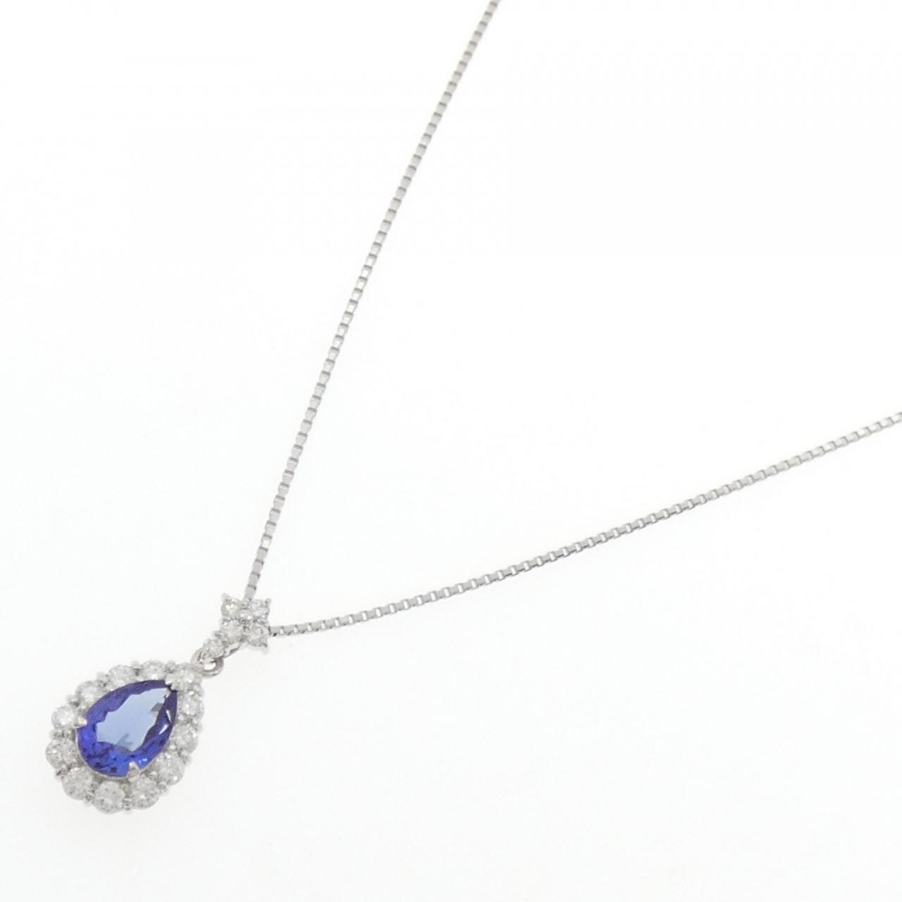 PT900/PT850 Tanzanite Necklace 1.67CT