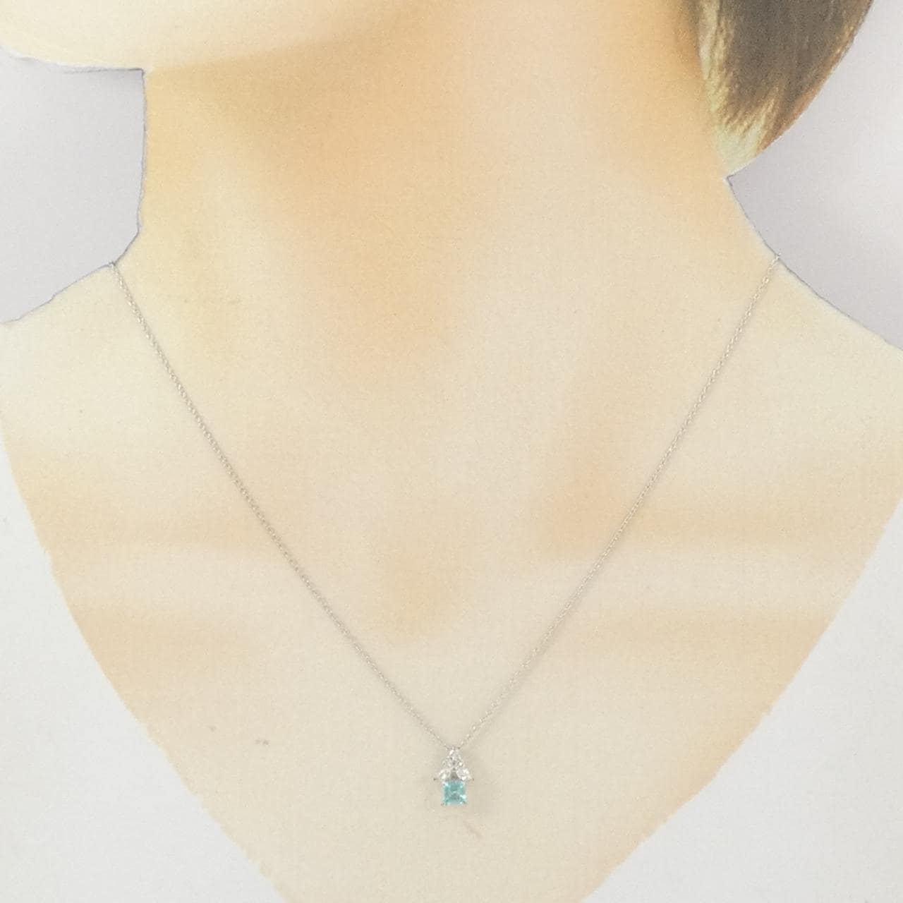 K18WG パライバトルマリン ネックレス 0.25CT