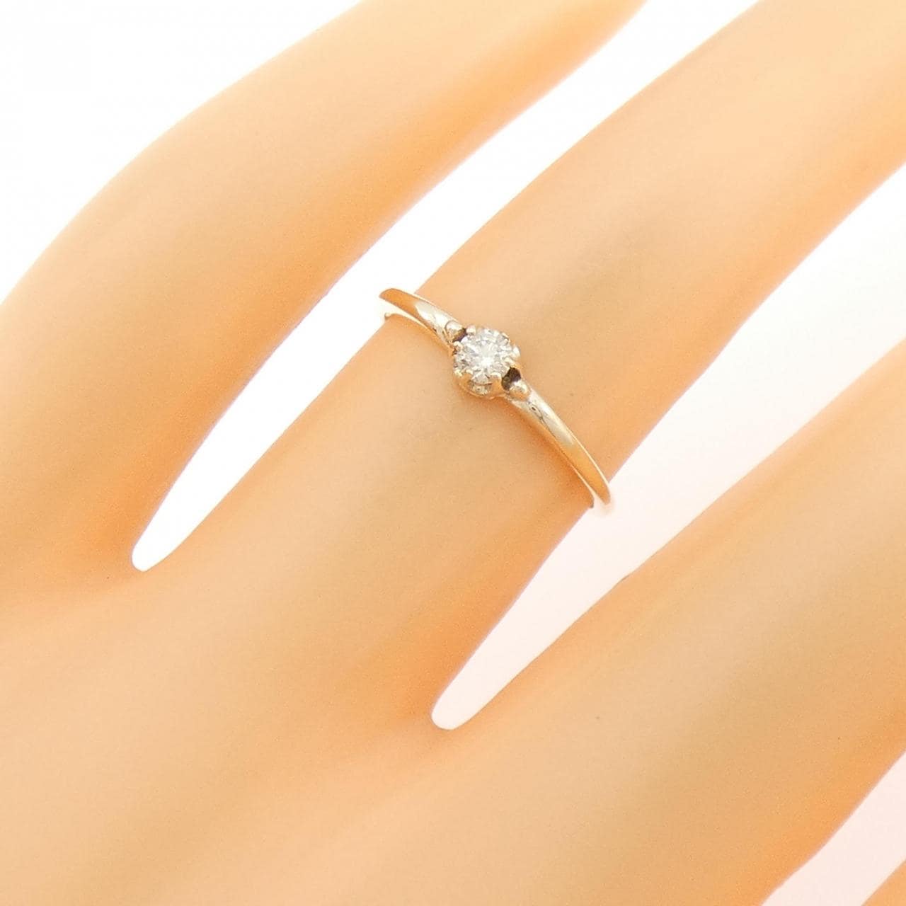 K10YG ダイヤモンド リング 0.08CT