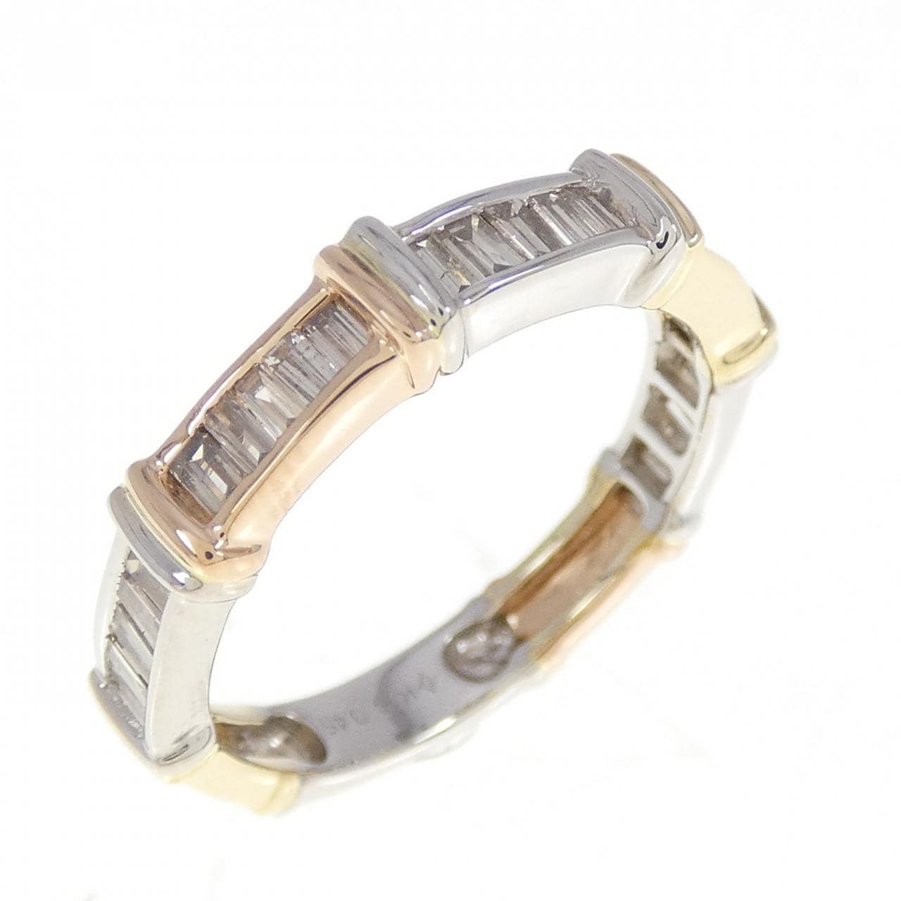 K18スリーカラー ダイヤモンド リング 0.45CT