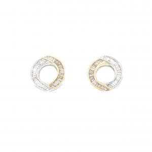 K18YG/K18WG ダイヤモンド ピアス 0.72CT