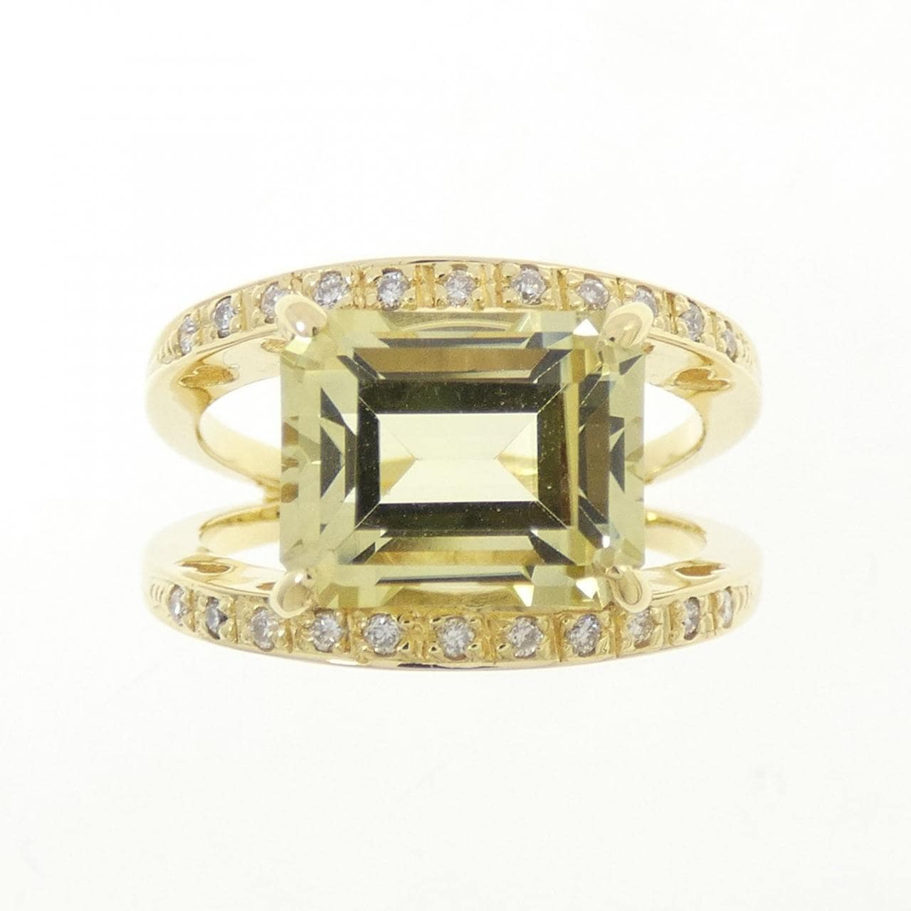 K18YG クオーツ リング