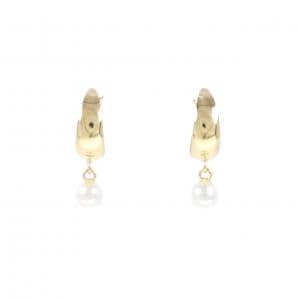 [BRAND NEW] K18YG freshwater pearl earrings 3.3mm