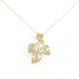K18YG リーフ ダイヤモンド ネックレス 0.74CT