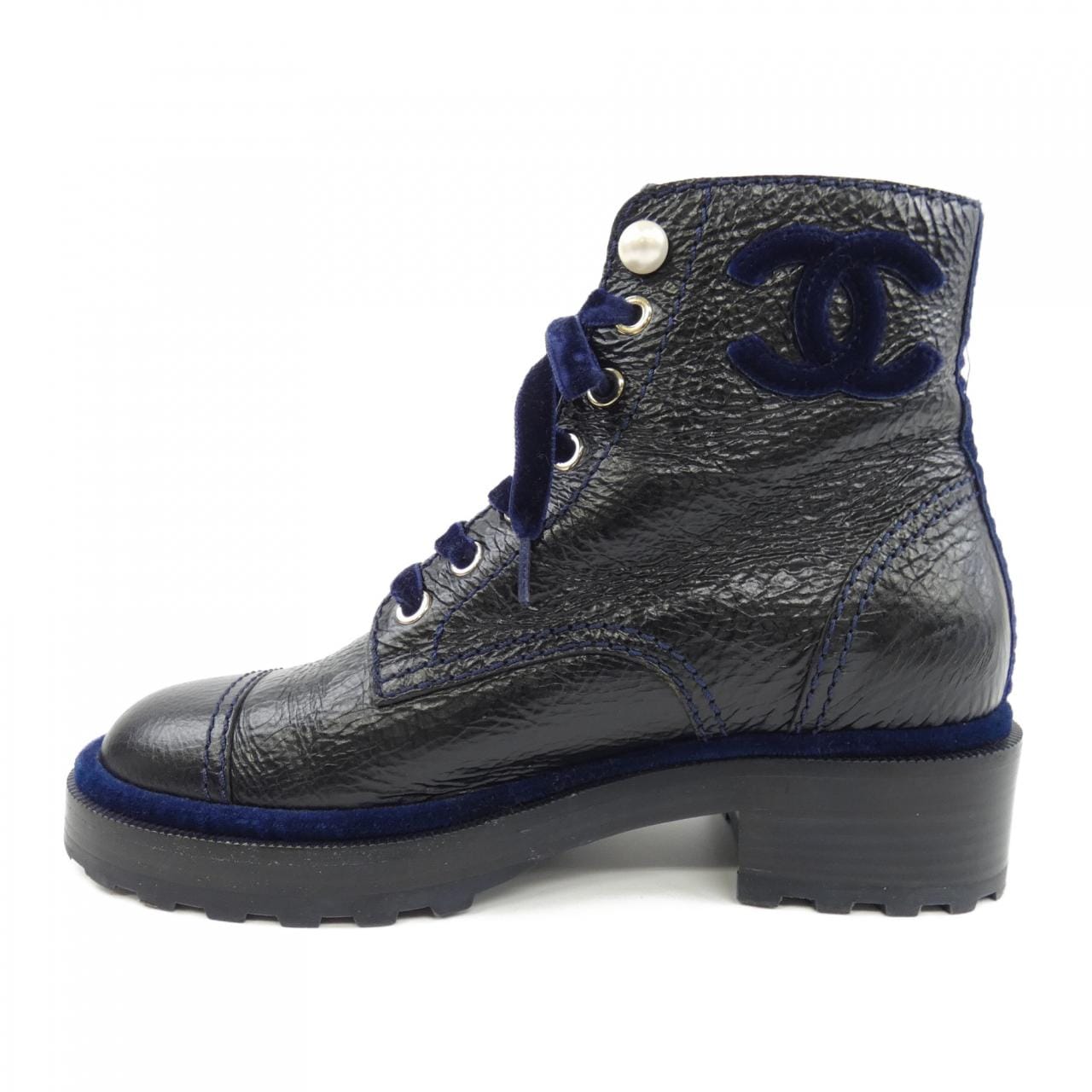 シャネル CHANEL レースアップ LACE-UP G35154X56195 ブーツ