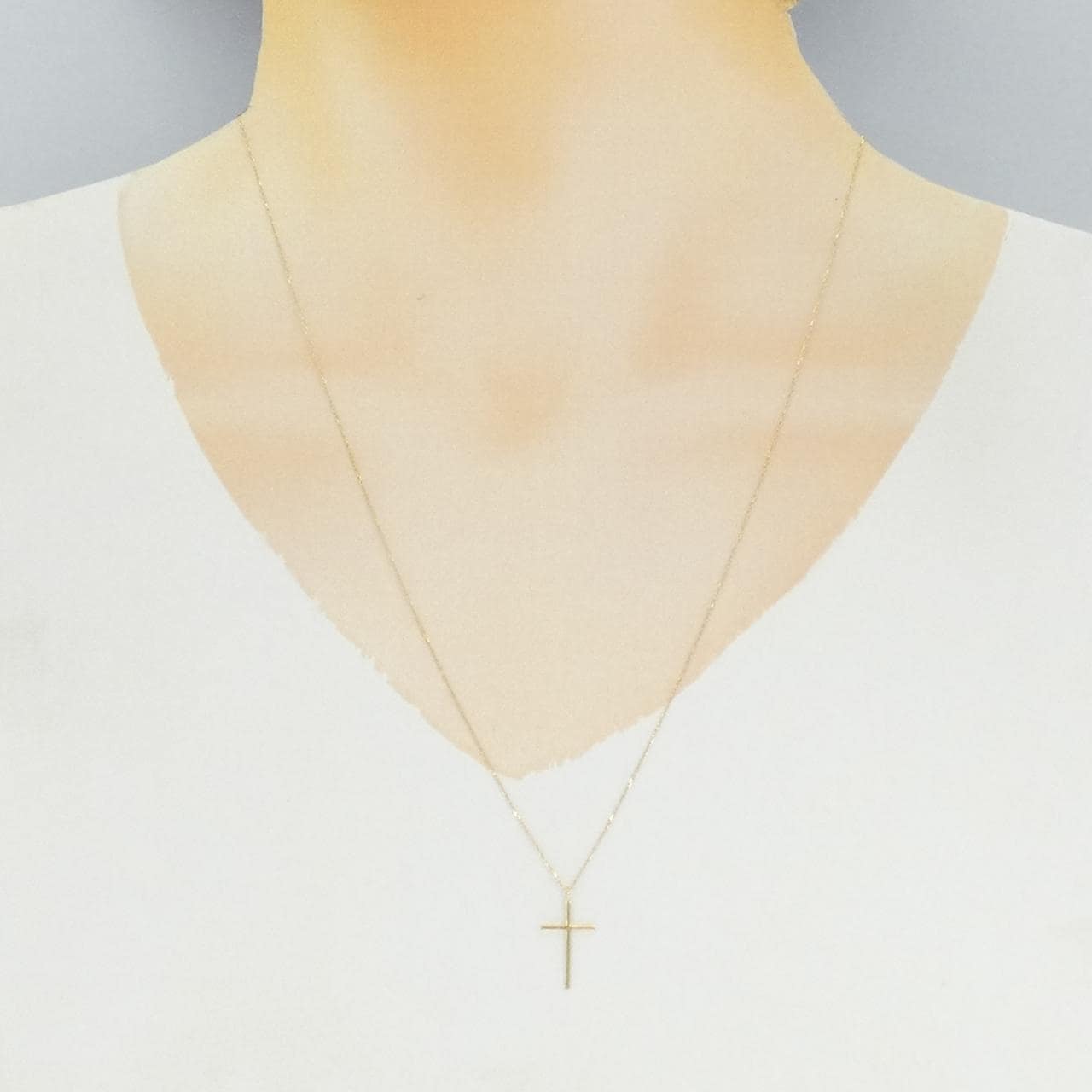 K18YG クロス ネックレス