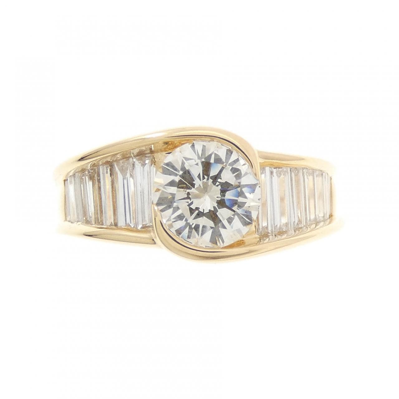 K18YG ダイヤモンド リング 1.076CT