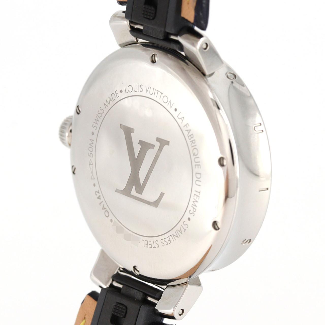ルイヴィトン タンブール ムーン デュアル･タイム QA142 SS クォーツ