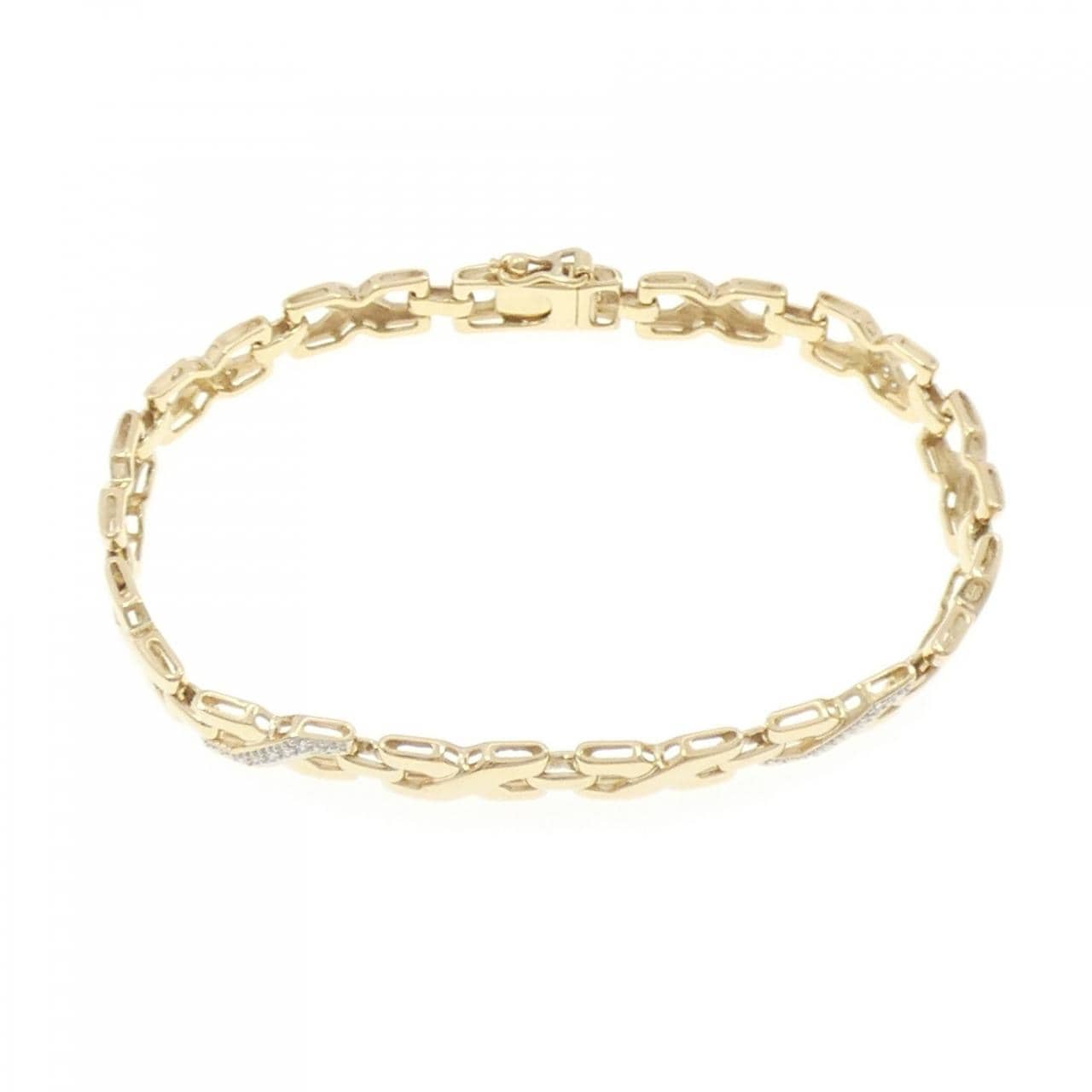 750YG/750WG ダイヤモンド ブレスレット 0.20CT