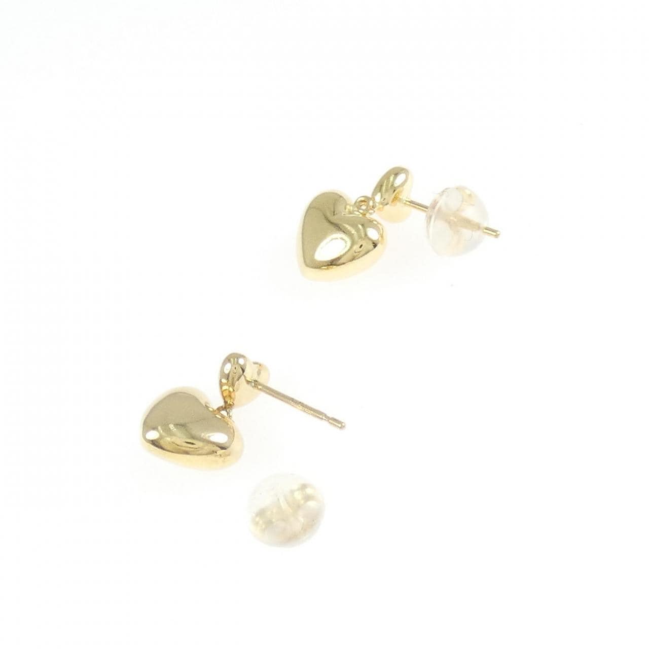 K18YG ハート ピアス