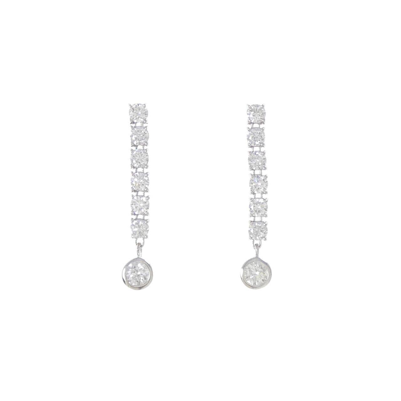 LINE钻石耳环 1.00克拉