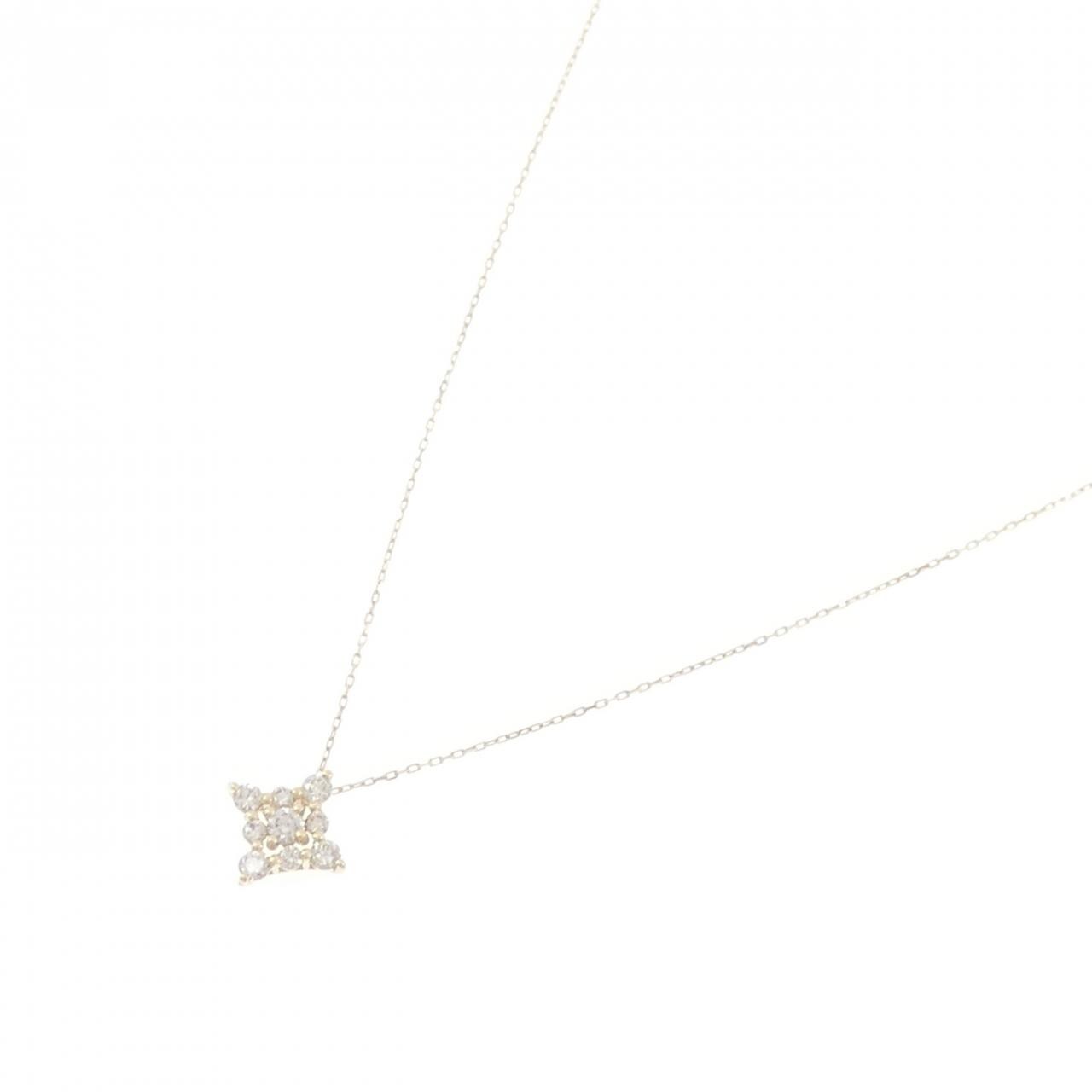 【新品】K10YG ダイヤモンド ネックレス 0.20CT