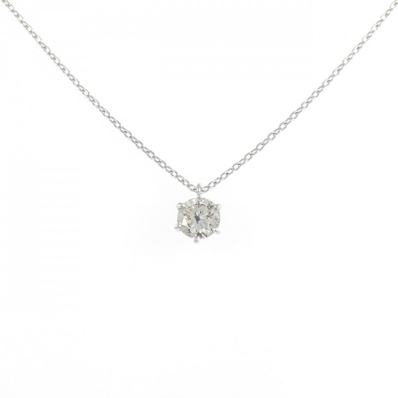 PT900/PT850 ソリティア ダイヤモンド ネックレス 0.38CT